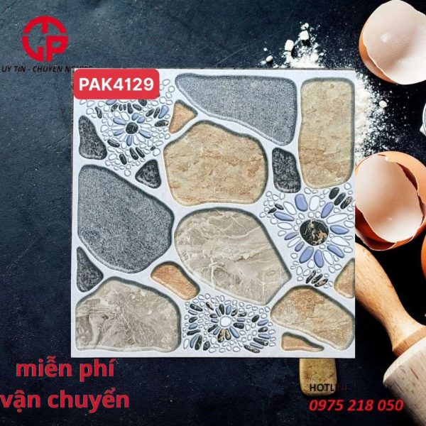 Mẫu gạch lát sân trước cửa nhà 40x40 pak 4129