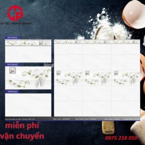 Gạch ốp tường phòng khách 40x80